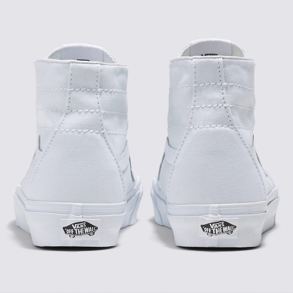 Vans Sk8-Hi Tapered Canvas Shoe True White B6/W7.5 - Picture 4 of 11